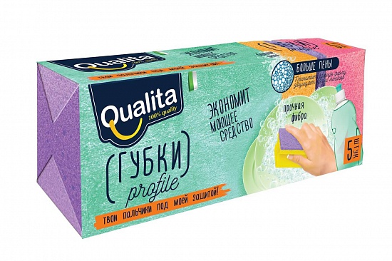 Кухонные губки QUALITA PROFILE 5 шт. - Вид 1